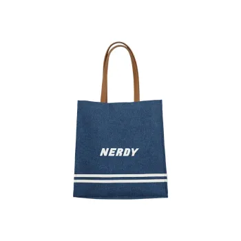 NERDY Cotton Shoulder Bag Regular Unisex Blue