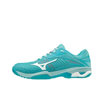 Mizuno Omni Clay Wave Exceed Tour 3 OC Low-Top Tennis Shoes Women's Blue White