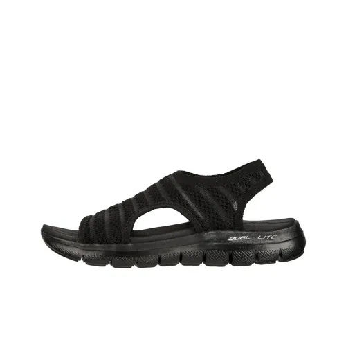 Skechers Flex Appeal 2.0 Beach Sandals Women's All Black