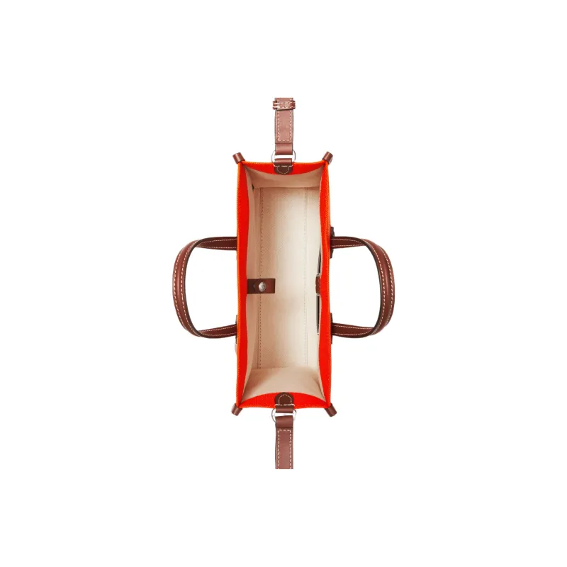 Burberry Freya Calfskin Embellishment Tote Bag Shopping Bag Shoulder Bag Crossbody Bag Handbag Mini Women's Orange/Tan-4