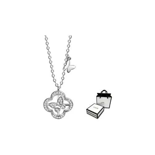 LISM Necklaces Women's Butterfly Four-Leaf Clover Necklaces