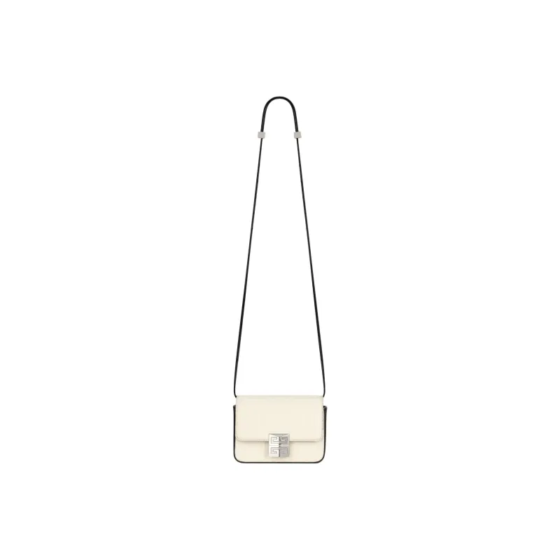 GIVENCHY 4G Coated Canvas Cow Leather Clutch Handbag Crossbody Bag Shoulder Bag Women's White-1
