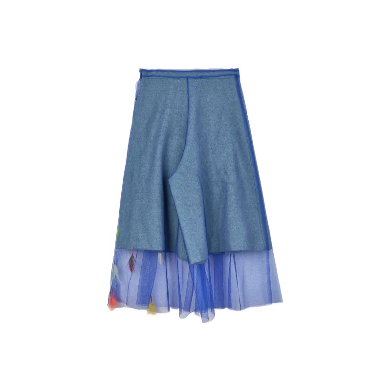 Maison Margiela Casual Long Skirts Women's Blue-1