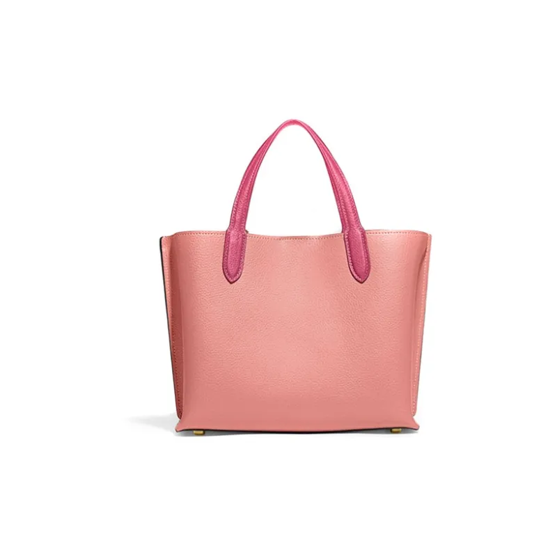 COACH Willow Cow Leather Tote Bag, Shopping Bag, One Shoulder Handbag, Crossbody Bag Medium Size Women's Pink-2
