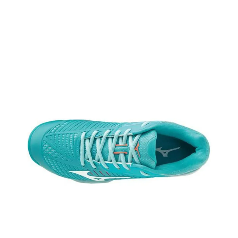 Mizuno Omni Clay Wave Exceed Tour 3 OC Low-Top Tennis Shoes Women's Blue White-2