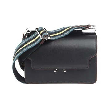 MARNI Trunk Calfskin Shoulder Bag Crossbody Bag Women's Black