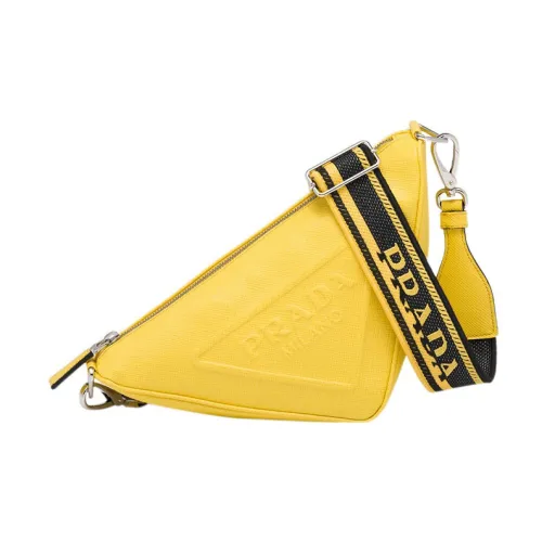 PRADA Saffiano Triangle Bag Sunny Yellow