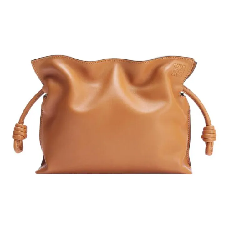 LOEWE Flamenco Calfskin One Shoulder Crossbody Clutches Mini Women's Warm Orange-0