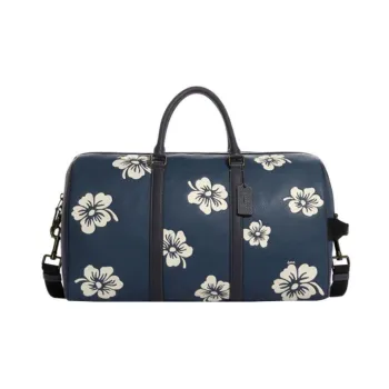 COACH Venturer Cow Leather Travel Bag Handbag Tubas Men's Denim Blue