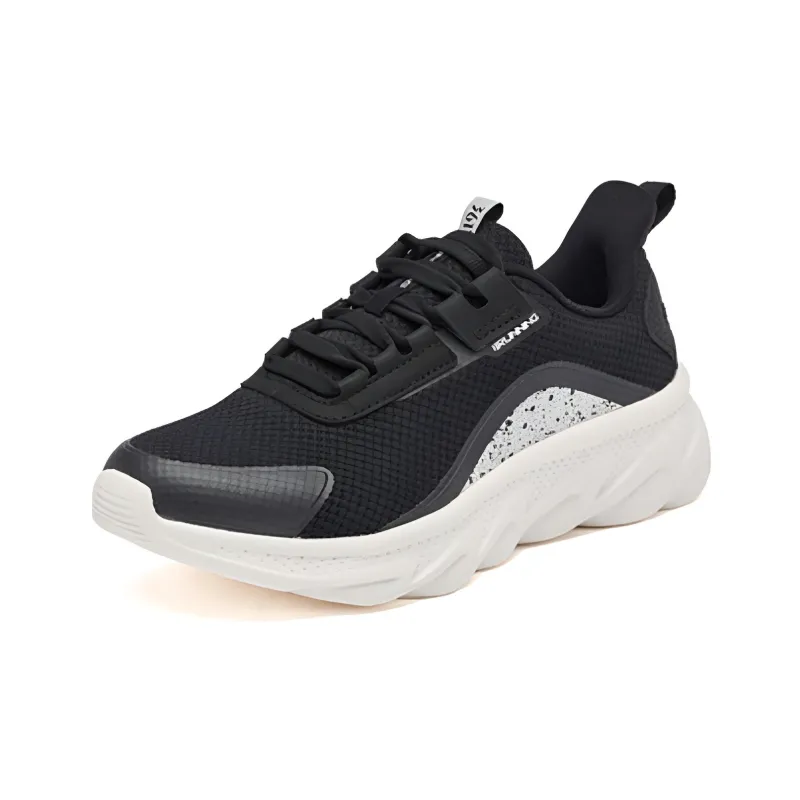 361° Running Shoes Women's Low Top Obsidian Black/Feather White-1