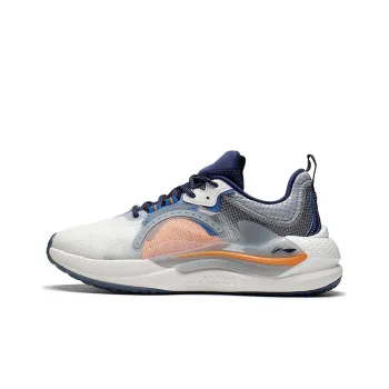 LiNing Spark Rebound Low Top Sports Casual Shoes Men's White Purple Blue