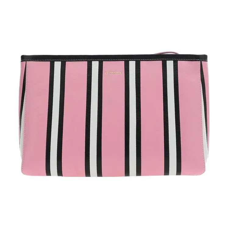 Balenciaga Striped Logo Printed Pouch-0