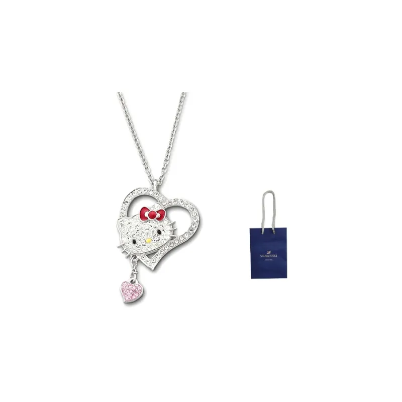 Swarovski Cross White Gold Necklaces Women's-2