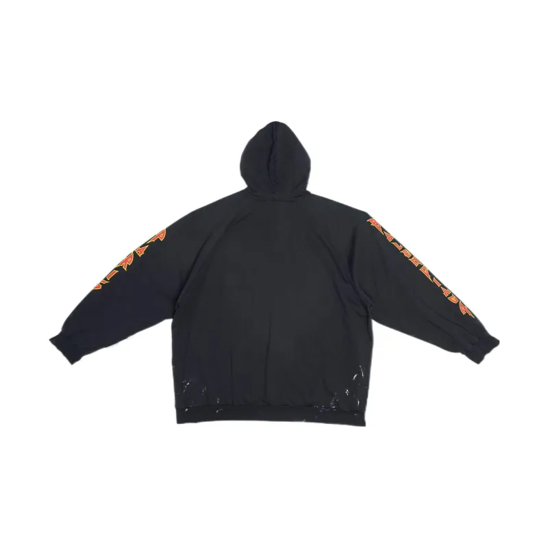 Balenciaga Metal Vintage Oversized Medium Fleece Hoodie-1
