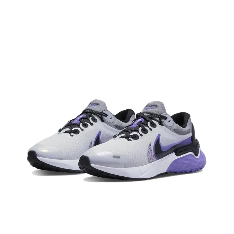 Nike Renew Run 3 Low Tops Gray Purple-2