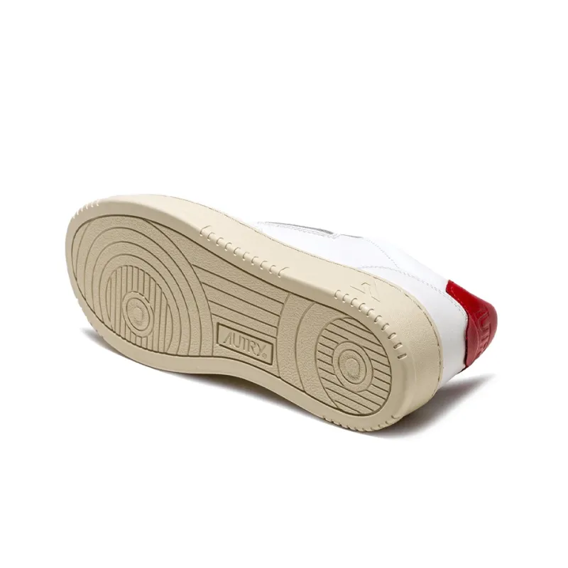 AUTRY Medalist Leather Low White Red-3