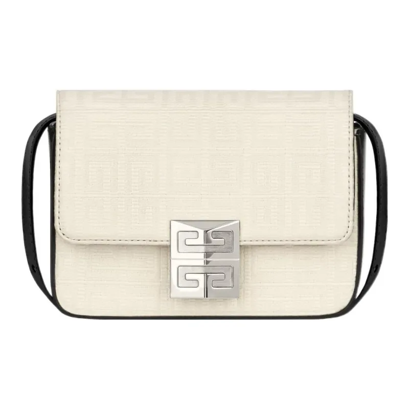 GIVENCHY 4G Coated Canvas Cow Leather Clutch Handbag Crossbody Bag Shoulder Bag Women's White-0