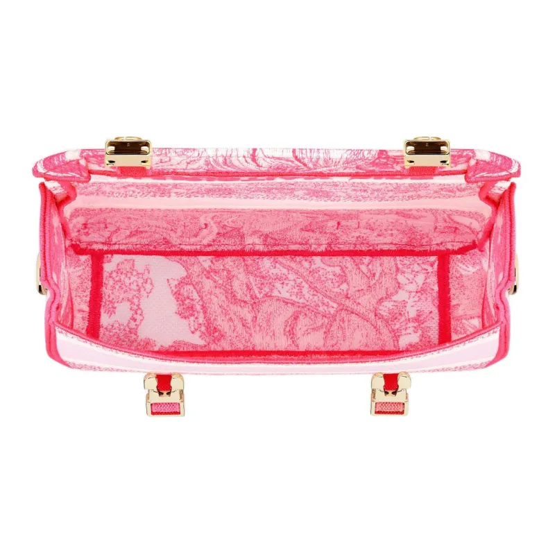 DIOR DiorCamp Canvas Messenger Bag, Shoulder Bag, Crossbody Bag Small Size Women's Neon Pink-3