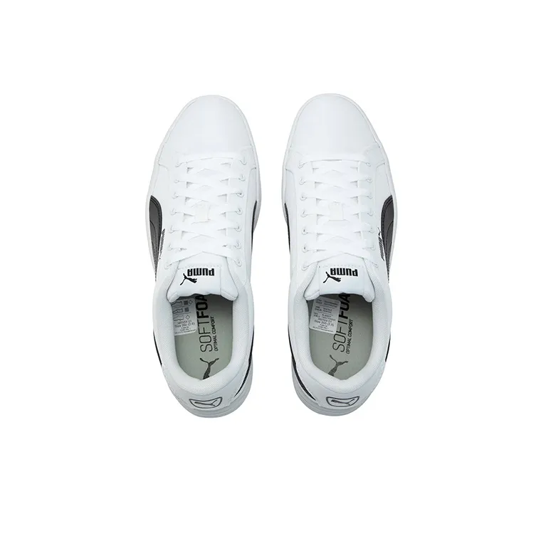 PUMA Smash Vulc Retro Casual Skateboarding Shoes Unisex White Black Shoe 'White Black'-3