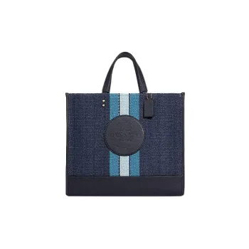 COACH Dempsey Leather Tote Bag Crossbody Bag Shopping Bag Large Size Women's Blue