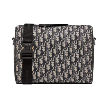 DIOR Lingot Jacquard Grain With Cow Leather Messenger Bag, Crossbody Bag, Shoulder Bag Men's