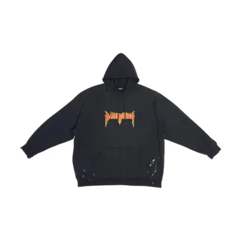 Balenciaga Metal Vintage Oversized Medium Fleece Hoodie