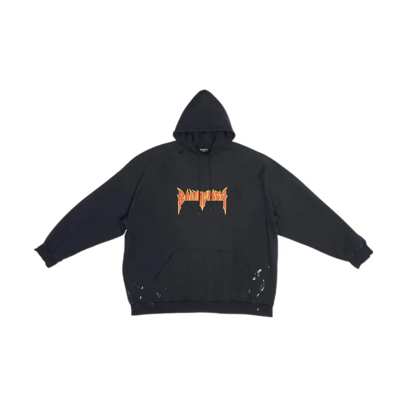 Balenciaga Metal Vintage Oversized Medium Fleece Hoodie-0
