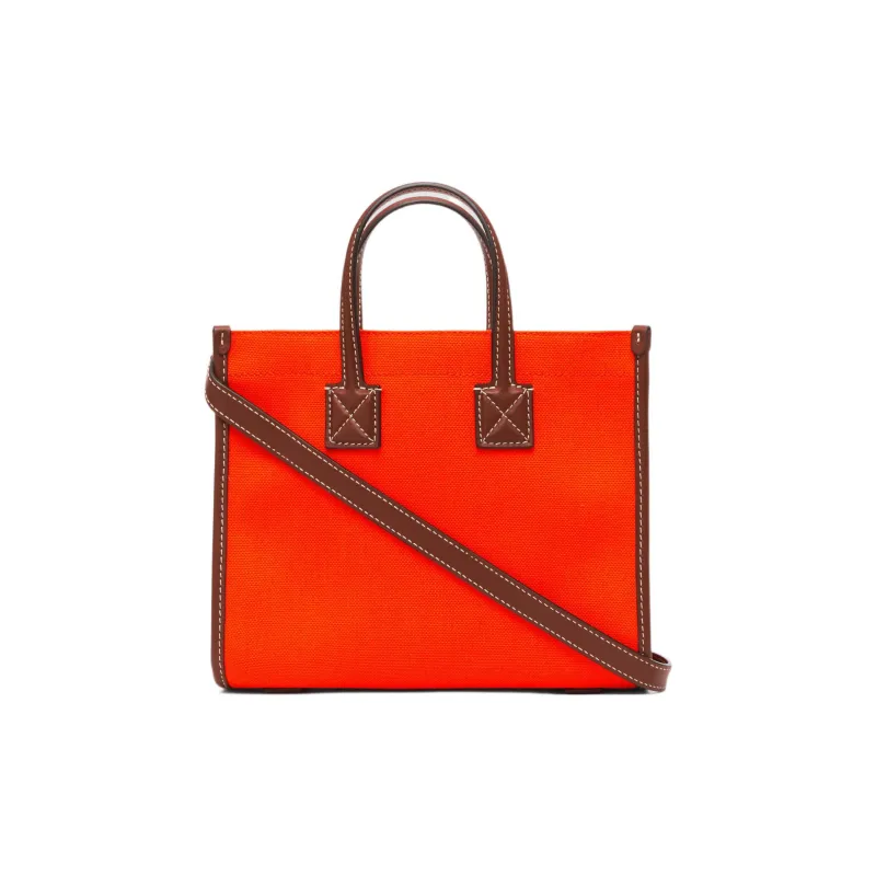 Burberry Freya Calfskin Embellishment Tote Bag Shopping Bag Shoulder Bag Crossbody Bag Handbag Mini Women's Orange/Tan-2