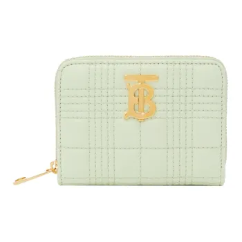 Burberry Quilting Lambskin Money Clip Card Holder Wallet Clip Small Size Women's Candy Color/Light Green/Pistachio