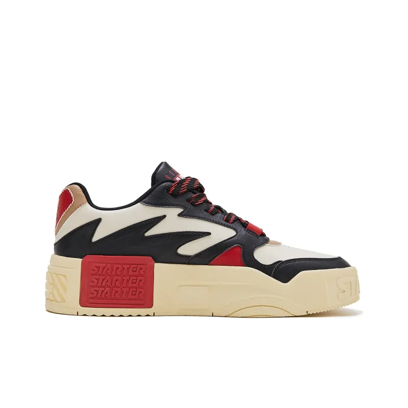 STARTER Sound Wave VOL Collection Height Increasing Low Top Skateboard Shoes Men's Black Red-1