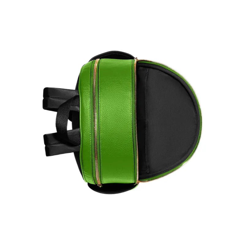 COACH Court Pebble Texture Leather Backpack Medium Size Women's Green-3