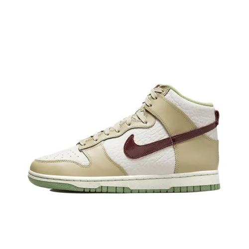 Nike Dunk High Tumbled Tan White Brown Women's