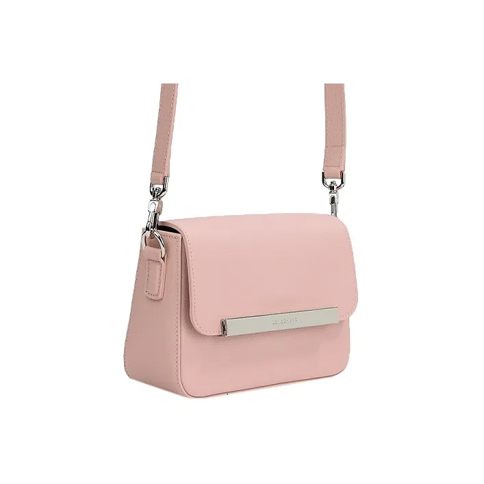 LONGCHAMP Leather Small Square Bag Crossbody Bags Shoulder Bags Small Size Women's Pink-1