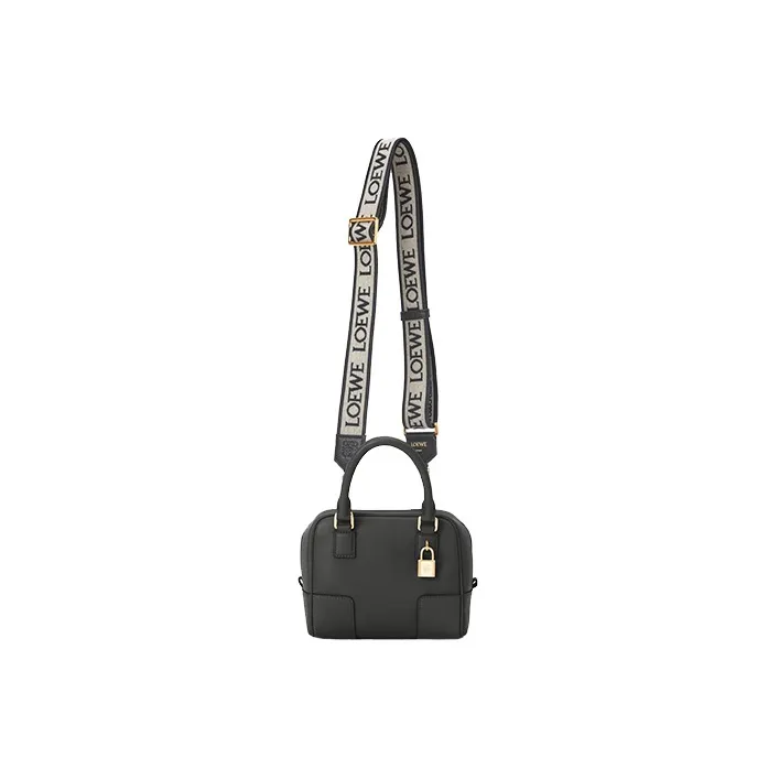 LOEWE Amazona 16 Square Top Handle Bag Black-1
