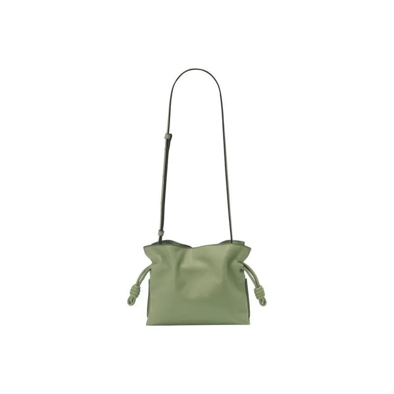 LOEWE Flamenco Nappa Calfskin One Shoulder Crossbody Clutches Mini Women's Green-3