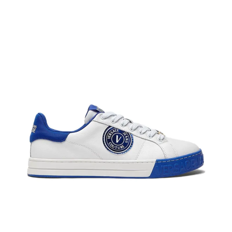 VERSACE JEANS Ankle Boots Stylish Skateboarding Shoes Men's White Blue-1