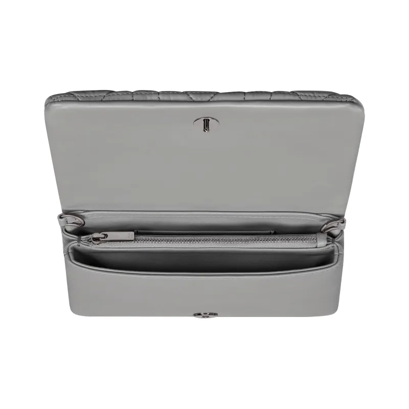 DIOR Cow Leather Shoulder Bag Crossbody Bag Women's Gray-3