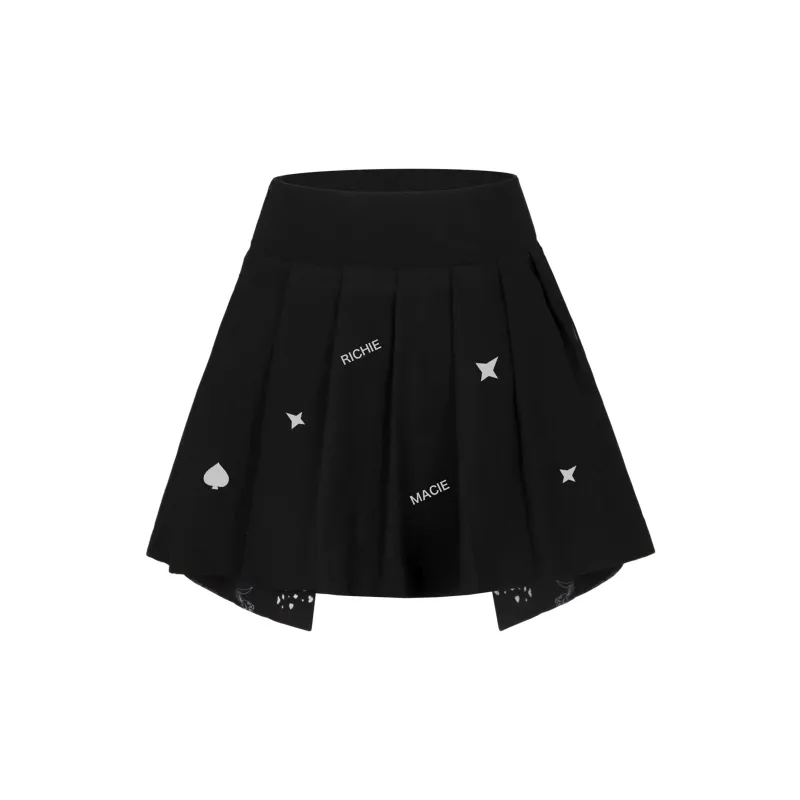 Richie Macie Casual Short Skirts Women's Black-1