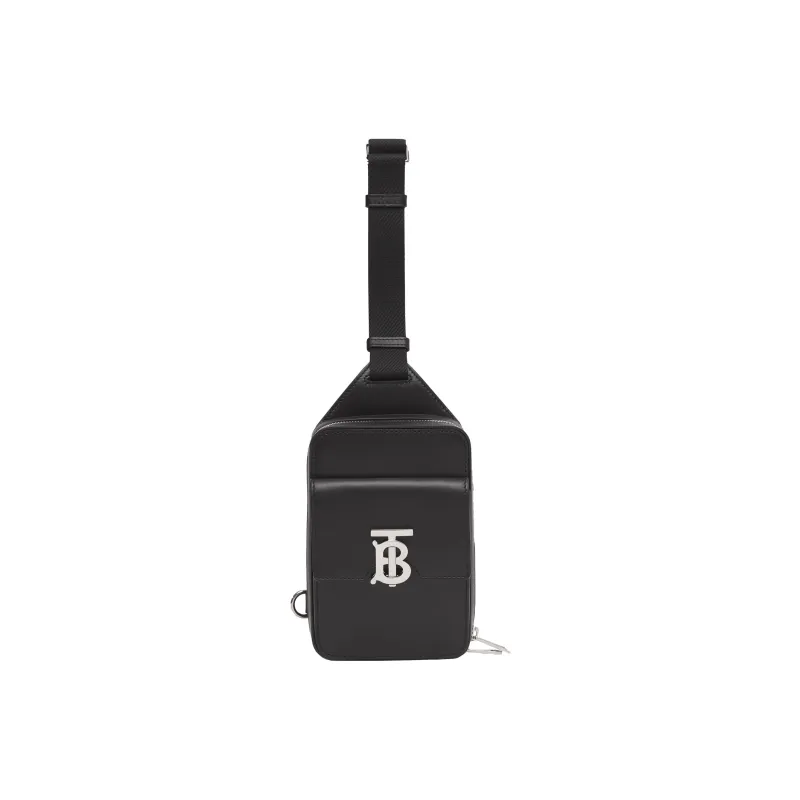 Burberry Leather Fanny Pack Sling Bag Crossbody Bag Shoulder Bag Men's Black-0