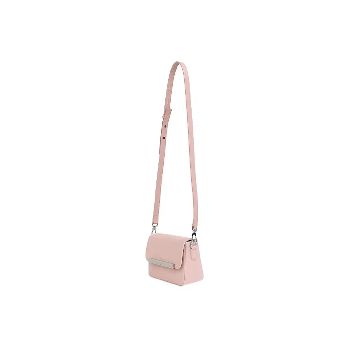 LONGCHAMP Leather Small Square Bag Crossbody Bags Shoulder Bags Small Size Women's Pink-2