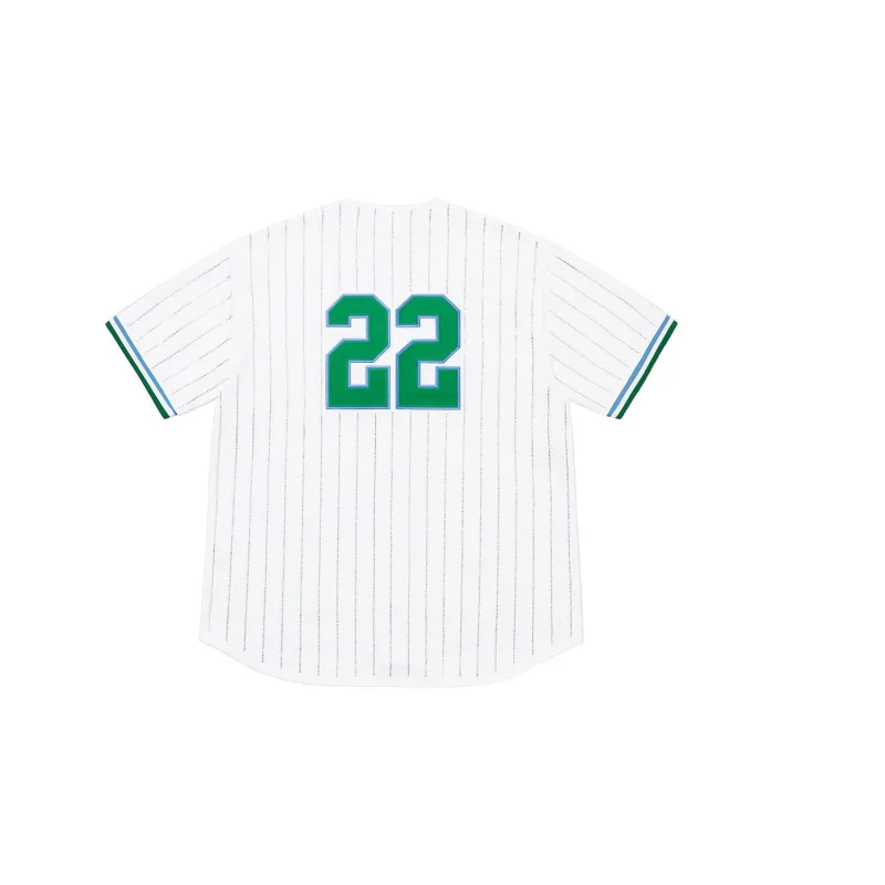 Supreme Rhinestone Stripe Baseball Jersey-5