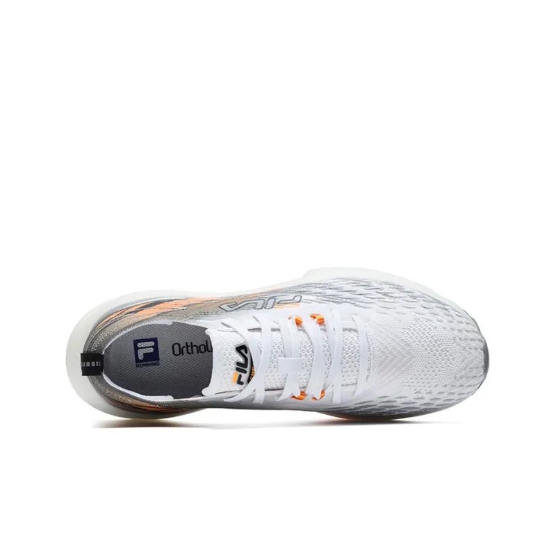 FILA Athletics Energy Running Shoes Men Low Top White/Orange-2