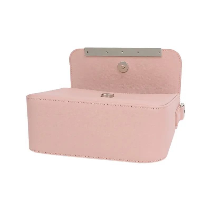LONGCHAMP Leather Small Square Bag Crossbody Bags Shoulder Bags Small Size Women's Pink-4
