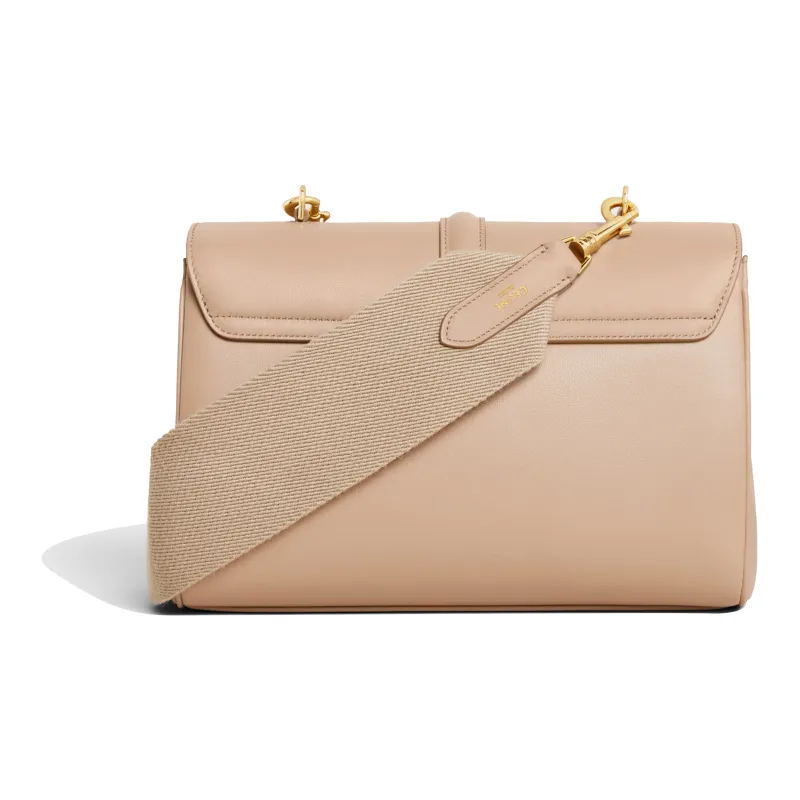 CELINE 16 Smooth Cow Leather Handbag, Shoulder Bag, Crossbody Bag Women's Beige Nude Light Khaki-2