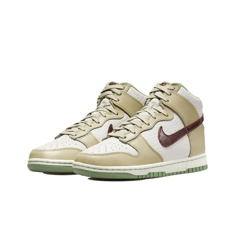 Nike Dunk High Tumbled Tan White Brown Women's-2