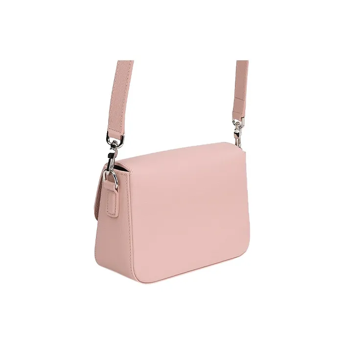 LONGCHAMP Leather Small Square Bag Crossbody Bags Shoulder Bags Small Size Women's Pink-3