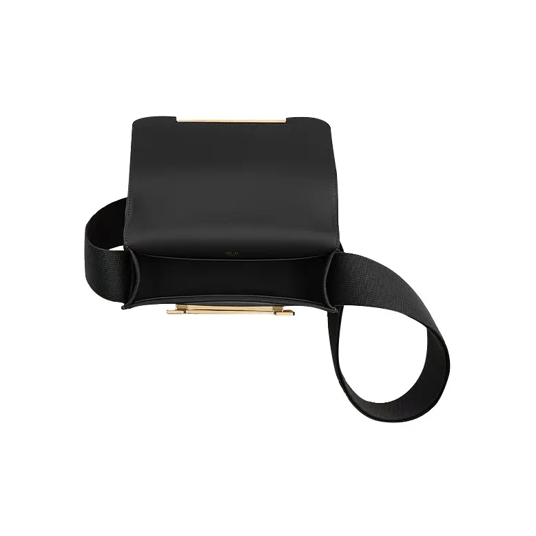 HERMES Geta Sheepskin Wooden Sandal Bag, Portable Crossbody Bag, Shoulder Bag Women's 89 Noir Black-2