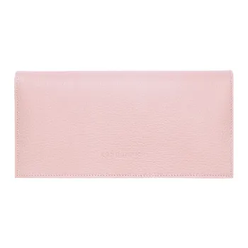 LONGCHAMP Le Foulonné Leather Wallet Women's Soft Pink