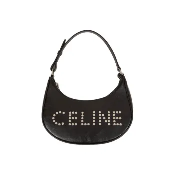 CELINE AVA Smooth Cow Leather Dumpling Bag Shoulder Bag Handbag Shoulder Bag Women's Black