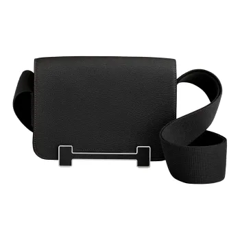 HERMES Geta Goatskin Wooden Sandal Bag Shoulder Bag Women's